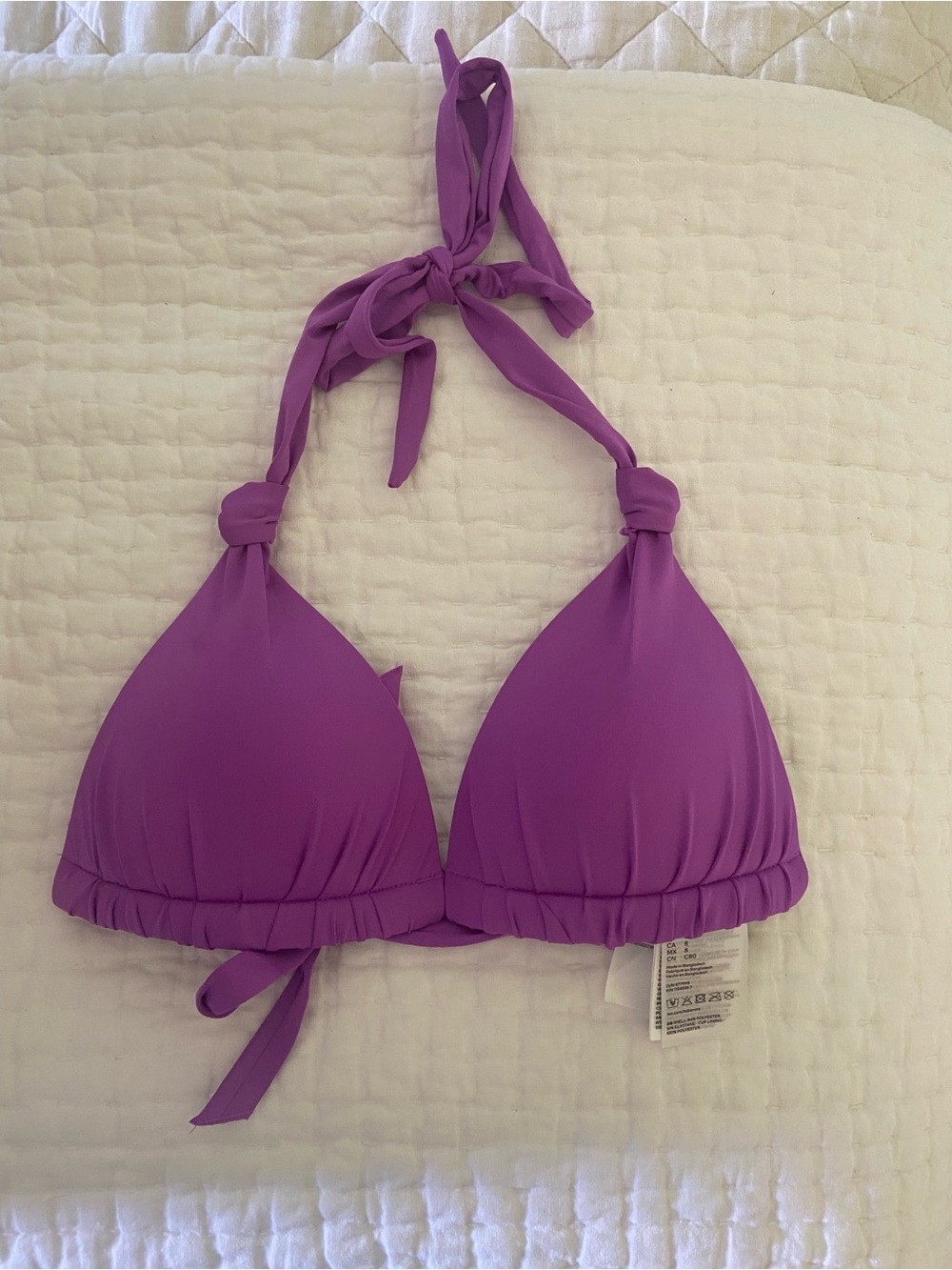 H&M Purple Halter Triangle Bikini Top